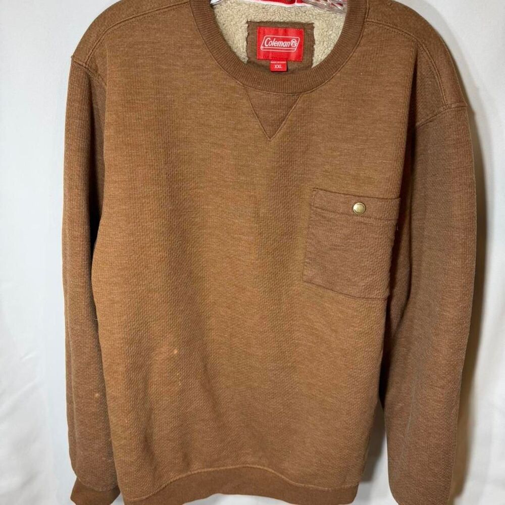 Brown Coleman fleece Sherpa lined sweater #fleece #warm #cozy #sherpa